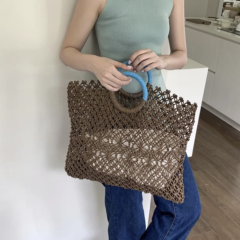 Boho Woven Straw Tote Bag for  - Luxury Bags Tote 评论和价格