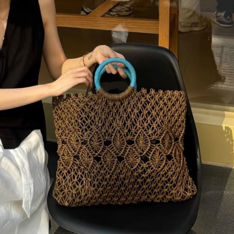 Boho Woven Straw Tote Bag for  - Luxury Bags Tote 评论和价格
