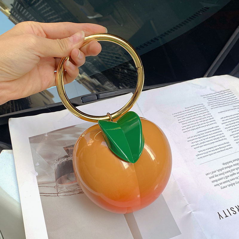 New Yellow Peach Design Women  - Luxury Bags Cute 评论和价格